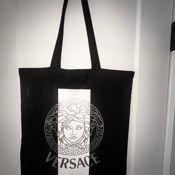 Black canvas tote bag size 15x16 - Picture 5 of 8